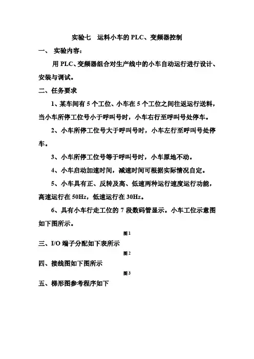 实验七 运料小车的PLC、变频器控制