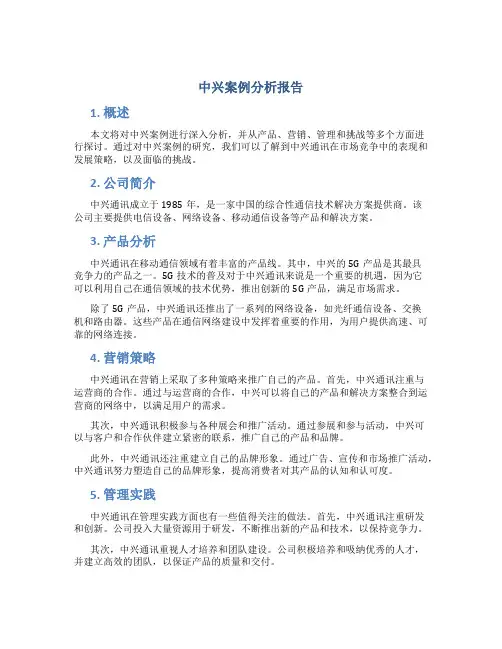 中兴案例分析报告