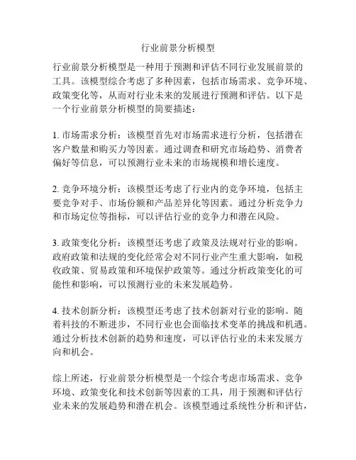 行业前景分析模型