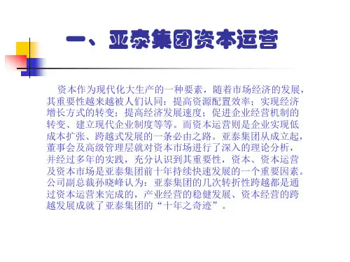 资本运营案例综合