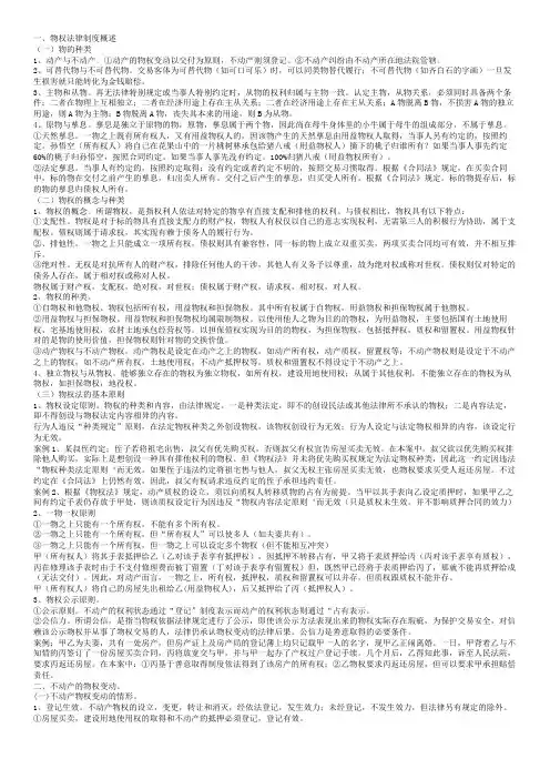 经济法第三章 物权法律制度