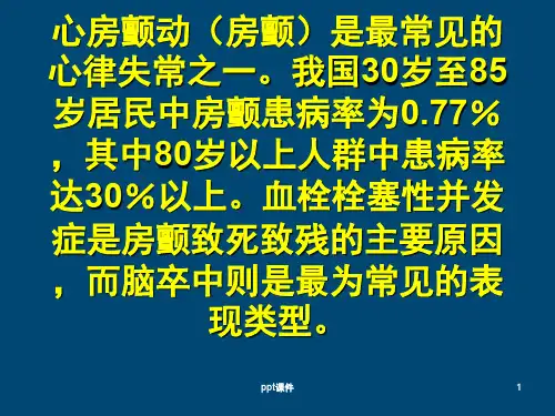 房颤抗凝治疗指南  ppt课件