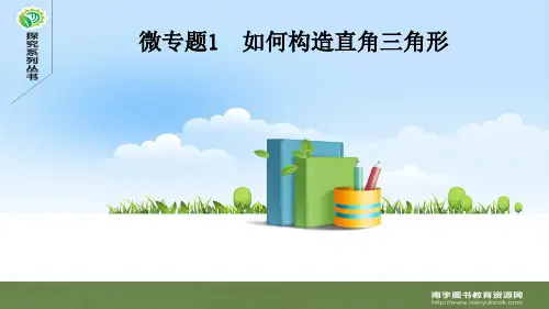 北师大版八年级数学上册微专题1 如何构造直角三角形