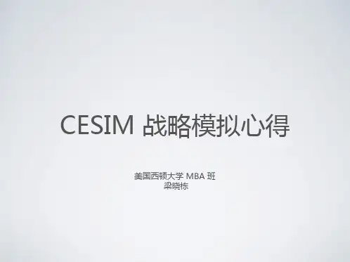 战略模拟软件CESIM全攻略