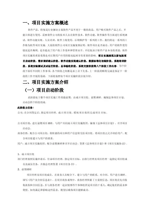 项目实施各阶段[方案]