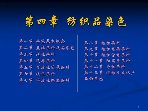 纺织品染色PPT课件