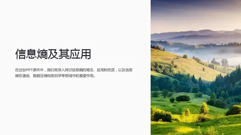 《信息熵及其应用》课件