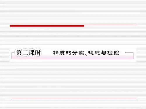 1-1-2物质的分离、提纯与检验(精品课件)