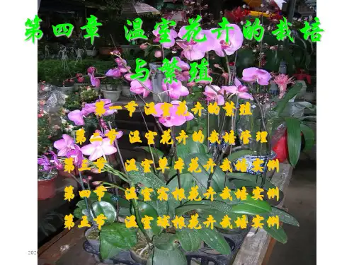 第四章 温室花卉的繁殖与栽培