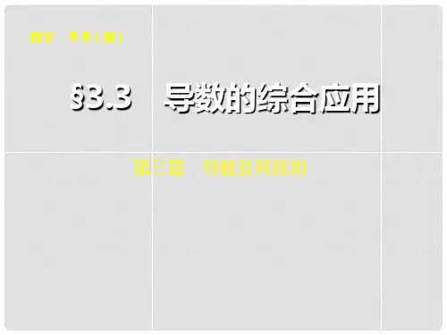 高考数学总复习 3.3导数的综合应用课件 理 新人教B版 