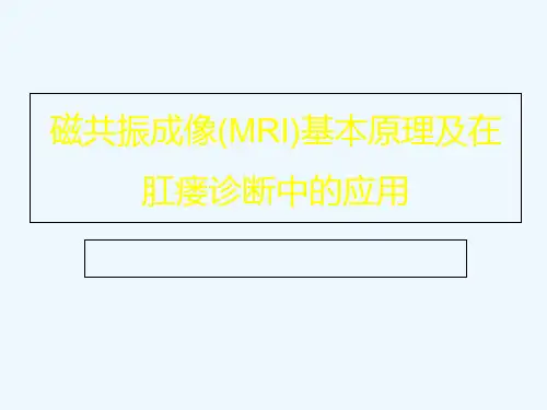 磁共振成像(MRI)基本原理与在肛瘘诊断中应用