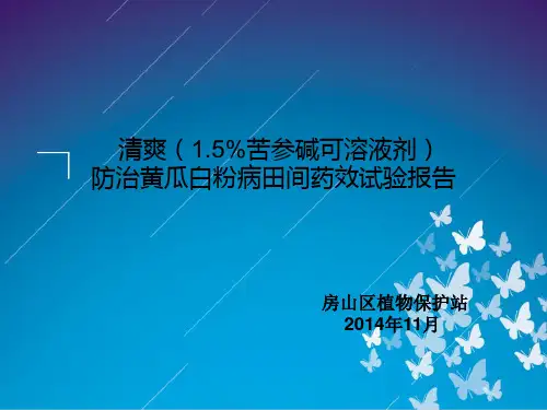 黄瓜白粉病防效试验