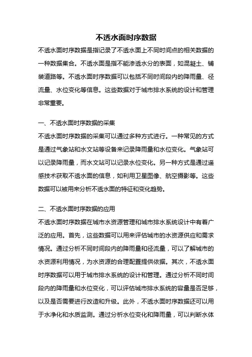 不透水面时序数据