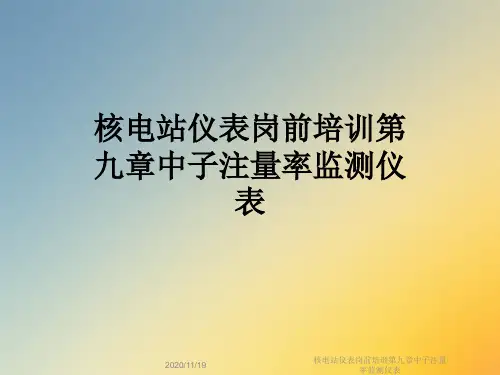 核电站仪表岗前培训第九章中子注量率监测仪表