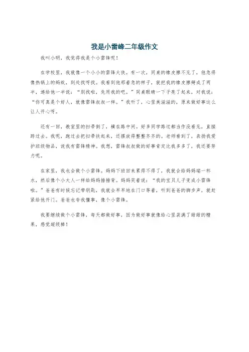 我是小雷峰二年级作文
