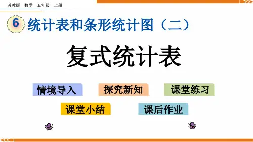 苏教版数学五年级上册6.1复式统计表-课件