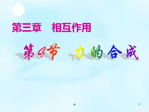高中物理 力的合成教学课件