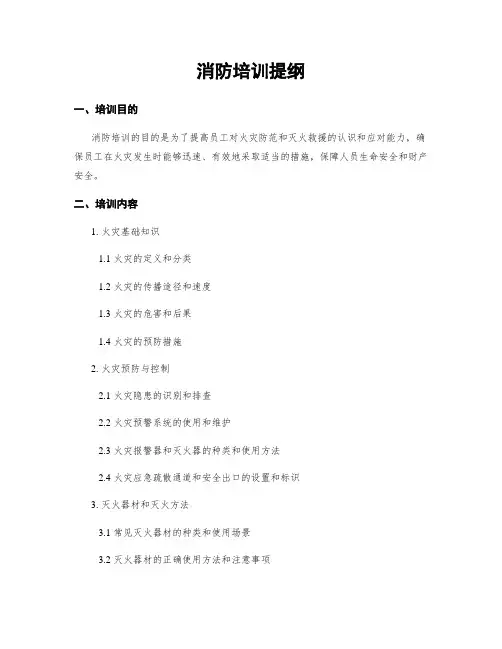 消防培训提纲