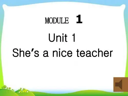 外研版四年级英语下册M1U1-she-is-a-nice-teacher.PPT