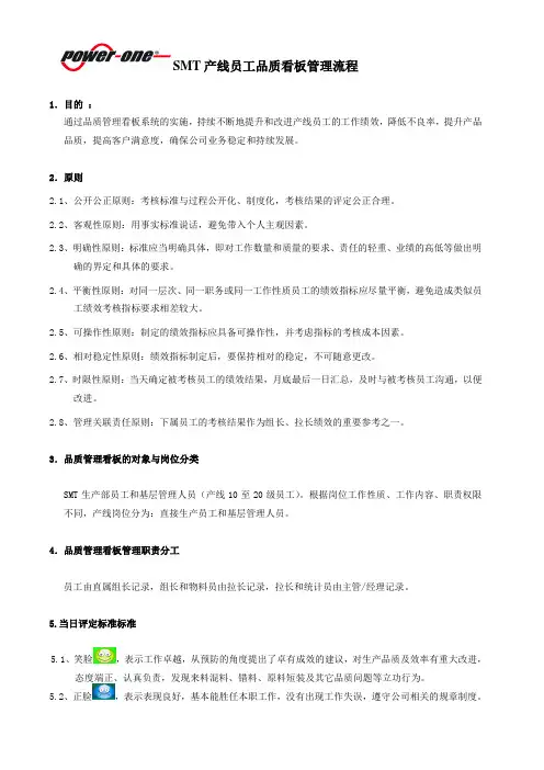 产线员工苹果树绩效管理流程