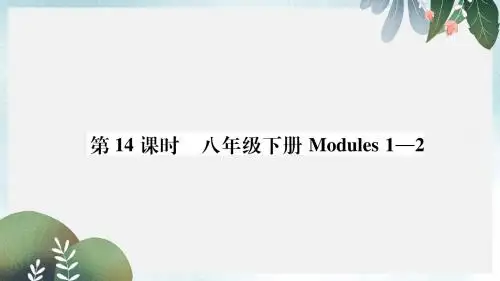 中考英语总复习第1部分教材知识梳理篇第14课时八下Modules1_2精练课件外研版
