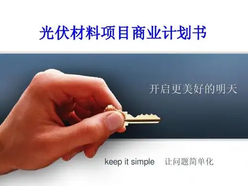 光伏材料项目商业计划书