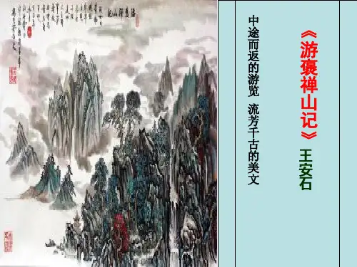 人教版高中语文必修二第三单元10《游褒禅山记》课件