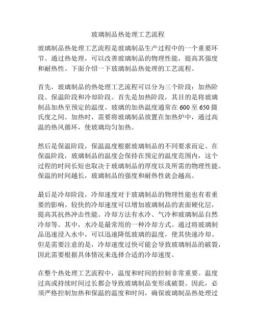 玻璃制品热处理工艺流程