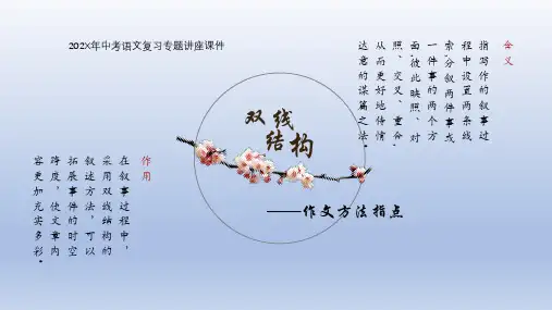 中考语文复习专题讲座课件“双线”结构——作文方法指导