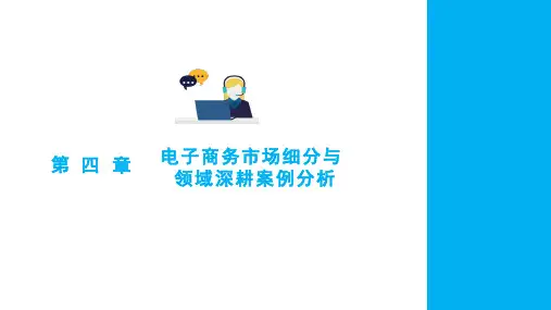 电子商务案例分析 第四章 电子商务市场细分与领域深耕案例分析  课件