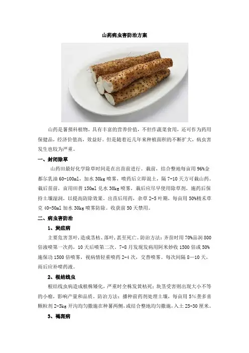 山药病虫害防治