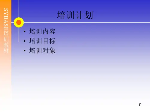 Sybase数据库维护篇--高级
