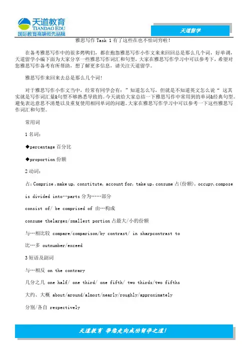 雅思写作Task 1有了这些在也不怕词穷啦!