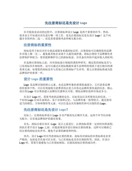 先注册商标还是先设计logo