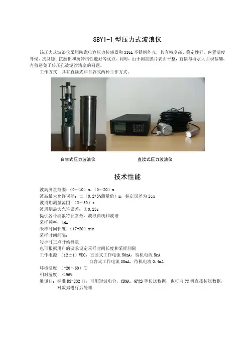 sby1k1-压力式波浪仪