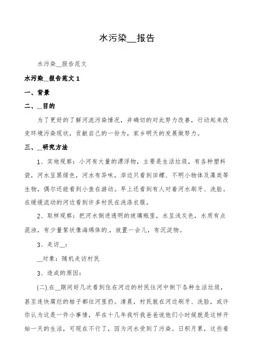 水污染__报告