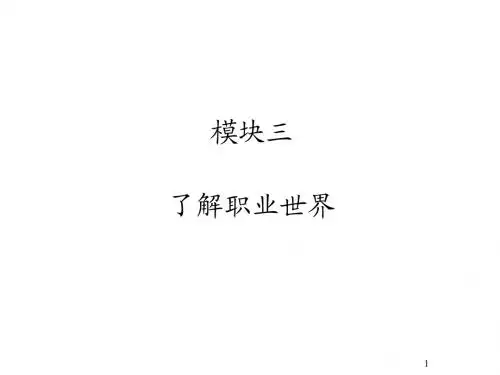 大学生职业生涯规划与就业指导第三章(11P)