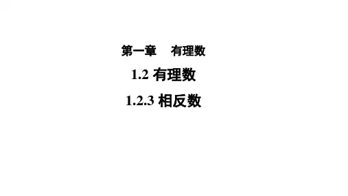 人教版七年级数学上册1.2.3《相反数》课件(19张ppt)