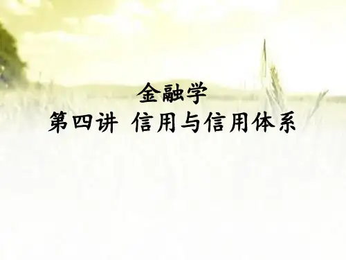 信用与信用体系 PPT课件