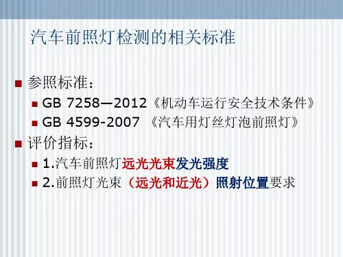 汽车前照灯检测培训课件