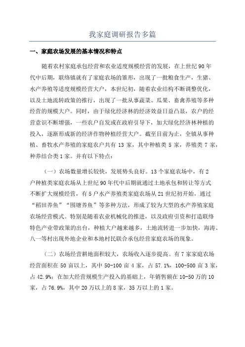 我家庭调研报告多篇
