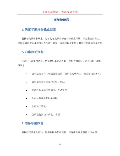 工商年检流程