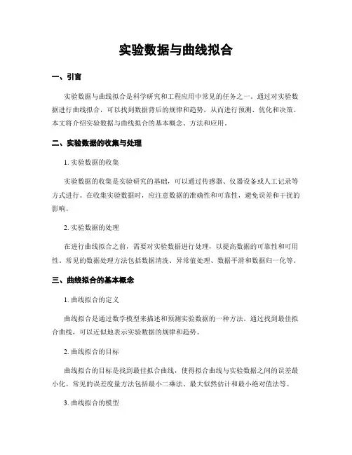 实验数据与曲线拟合