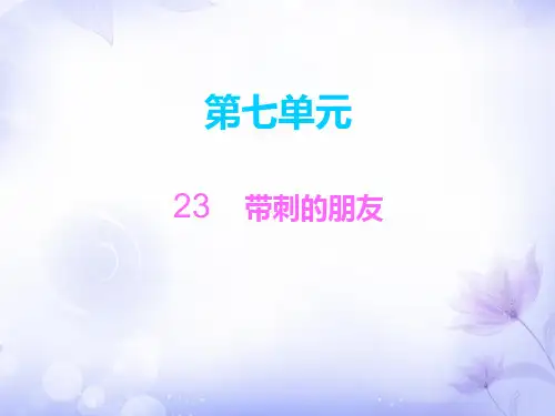 部编教材《带刺的朋友》实用PPT1