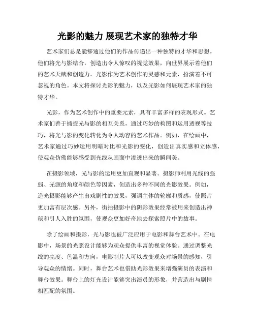 光影的魅力 展现艺术家的独特才华