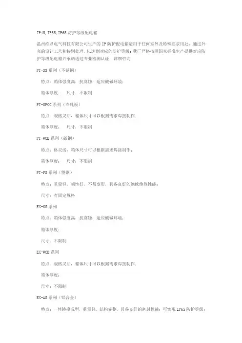 IP45IP55IP65配电箱