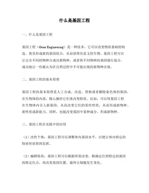 什么是基因工程