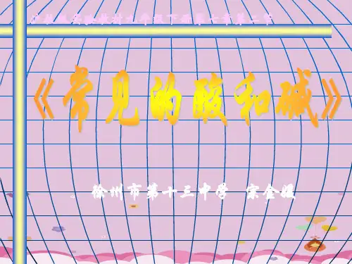 常见的酸和碱PPT课件2 沪教版1