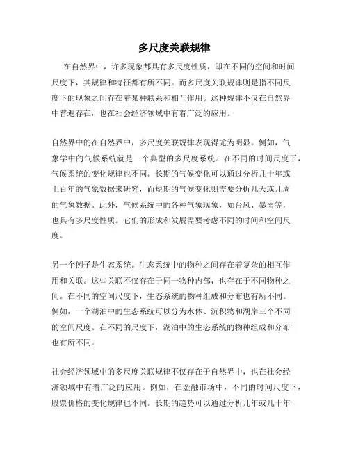 多尺度关联规律