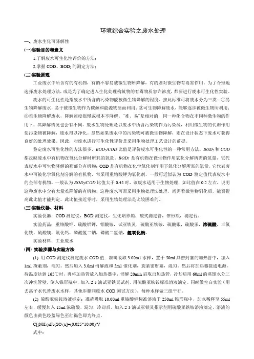 废水实验
